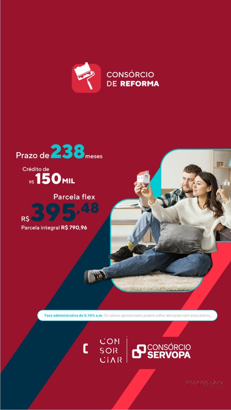 Consórcio de reforma com parcelas a partir de R$