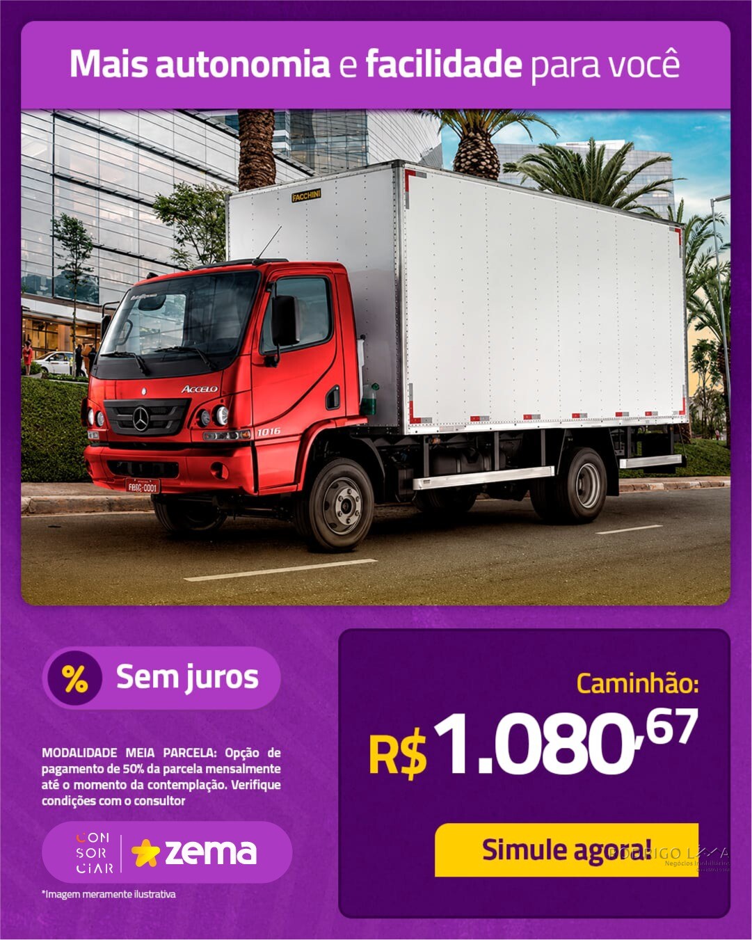 Consórcio de caminhão com parcelas a partir de R$1.808,67