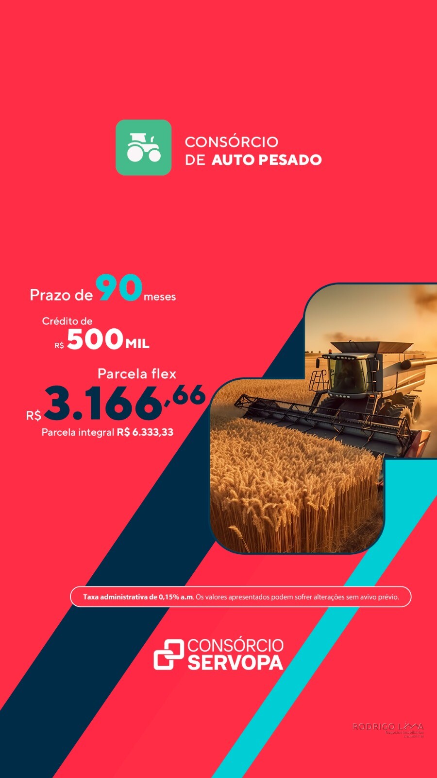 Consórcio de máquinas agrícolas com parcelas a partir de R$3.166,66