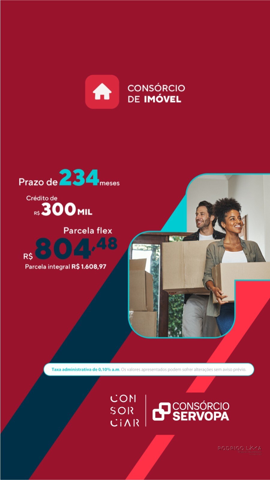 Consórcio de imóvel com parcelas a partir de R$804,48