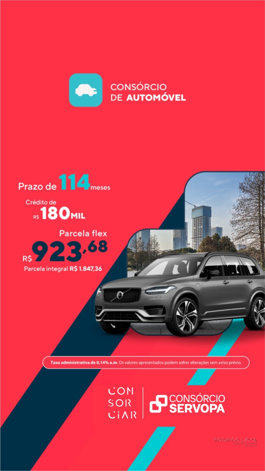 Consórcio de automóvel com parcelas a partir de R$923,68