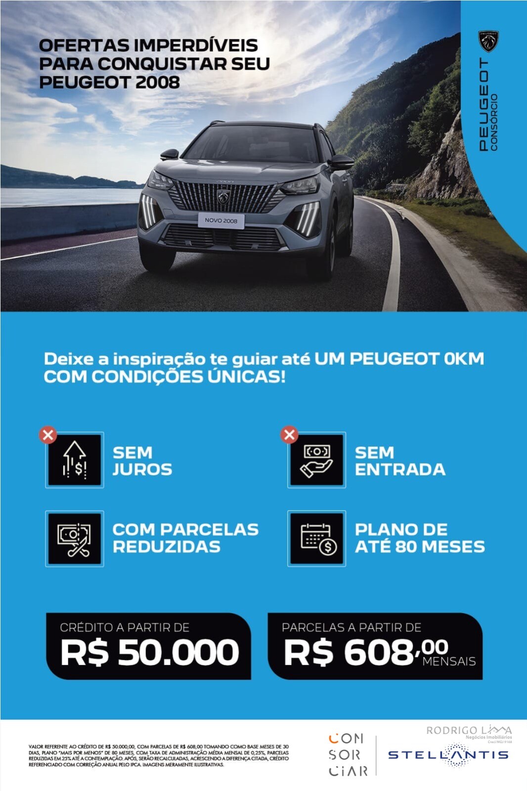 Consórcio de automóvel com parcelas a partir de R$608,00
