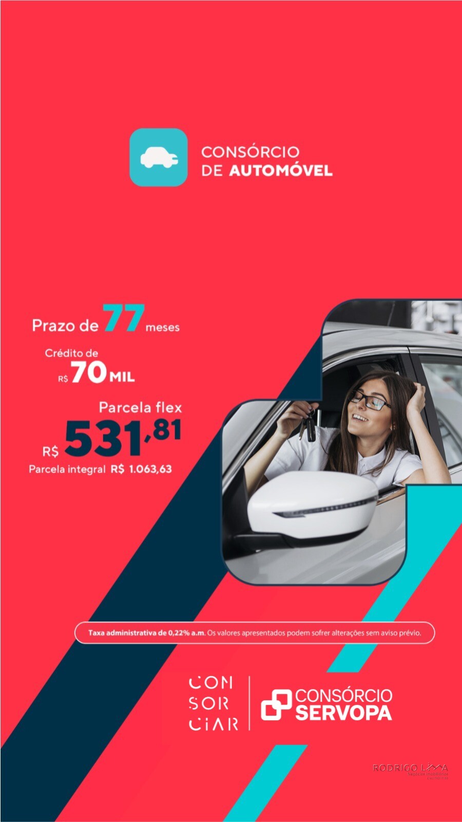 Consórcio de automóvel com parcelas a partir de R$531,81