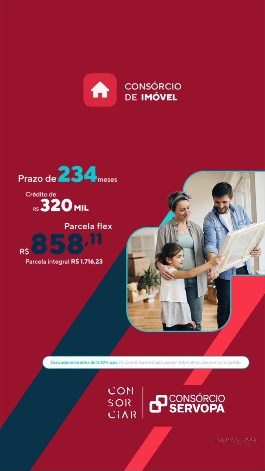 Consórcio de imóvel com parcelas a partir de R$858,11