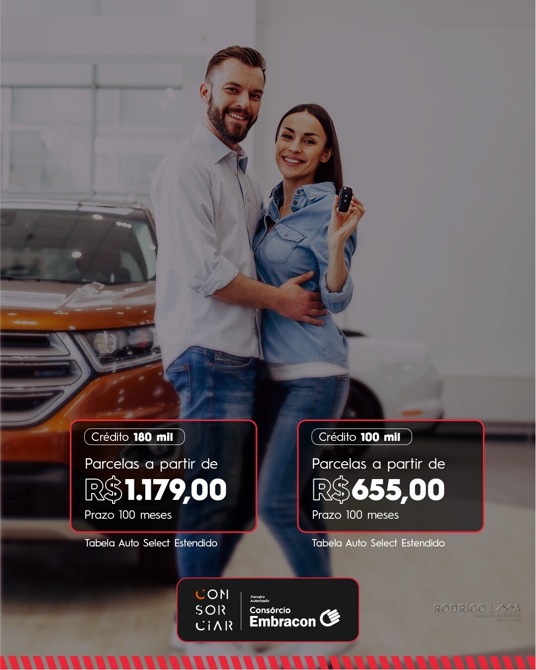 Consórcio de auto com parcelas a partir de R$ 655,00