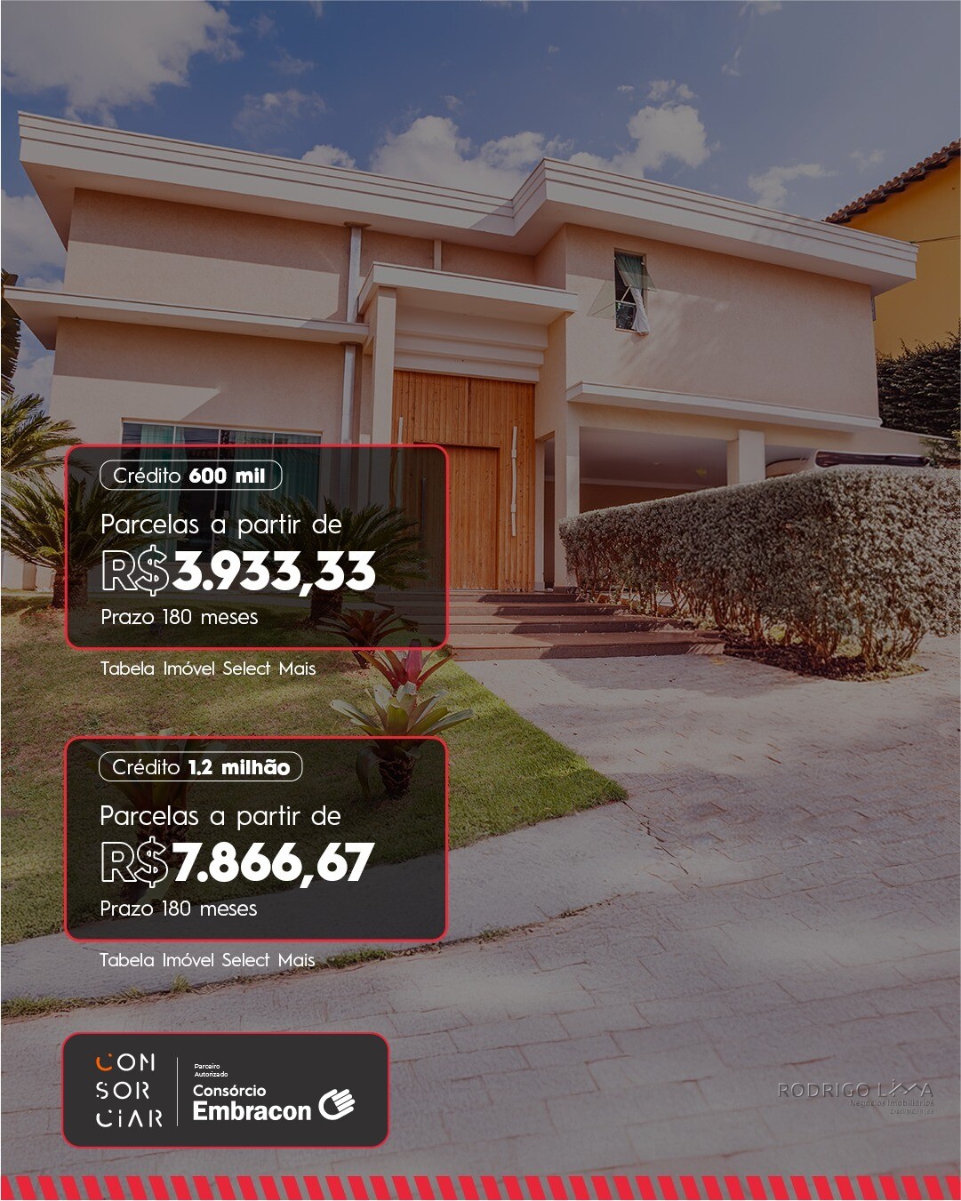 Consórcio de imóvel com parcelas a partir de R$ 3.933,33