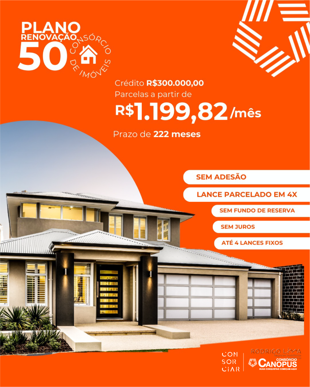 Consórcio imobiliário com parcelas a partir de R$ 1.199,82