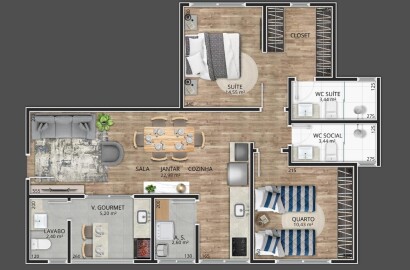 Apartamentos para venda no Vivendas Boulevard em São Lourenço MG