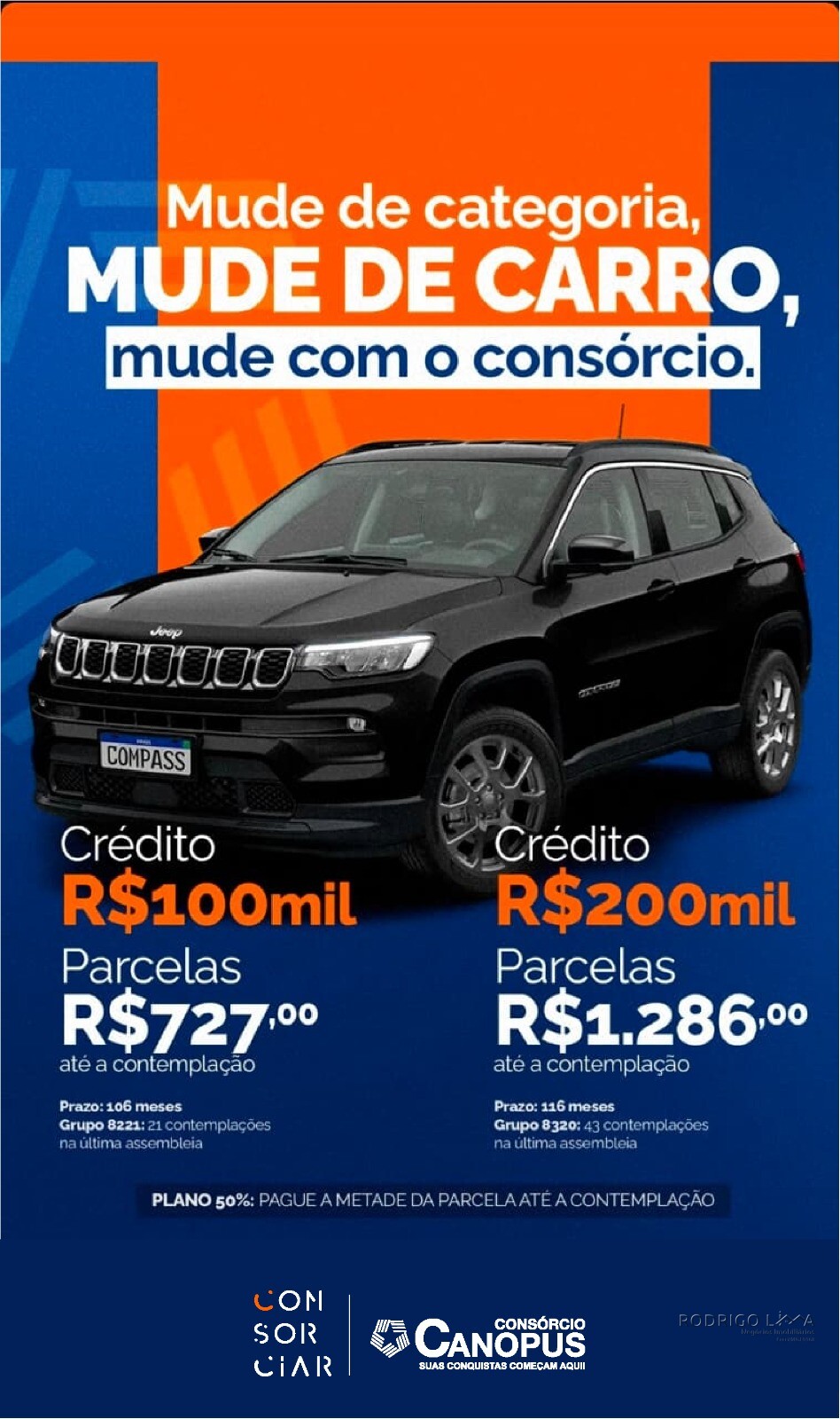 Consórcio de automóvel com parcelas a partir de R$ 727,00