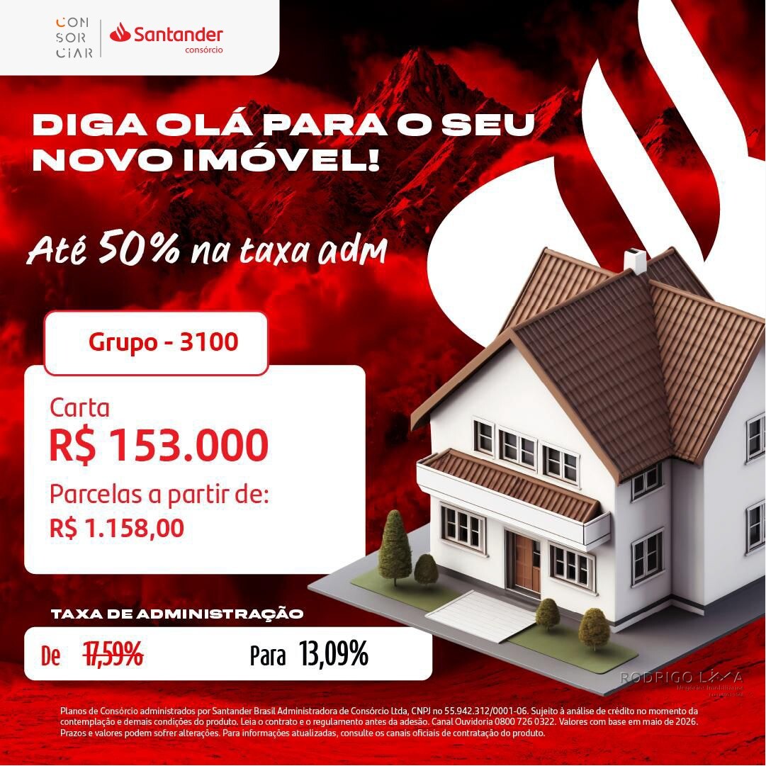 Consórcio de imóvel com parcelas a partir de R$1.158,00