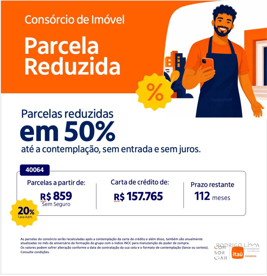 Consórcio de imóvel com parcelas a partir de R$859,00