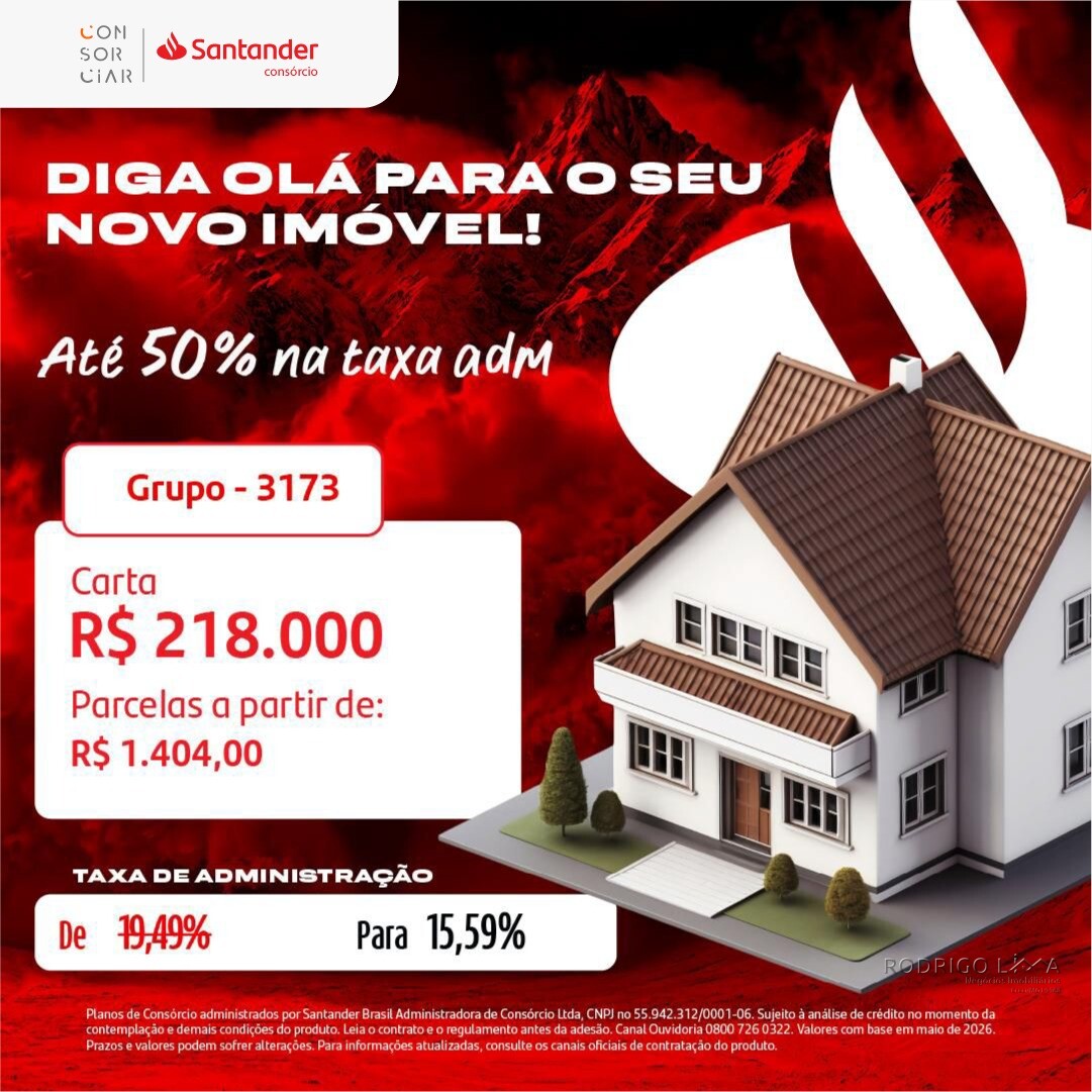 Consórcio de imóvel com parcelas a partir de R$1.404,00