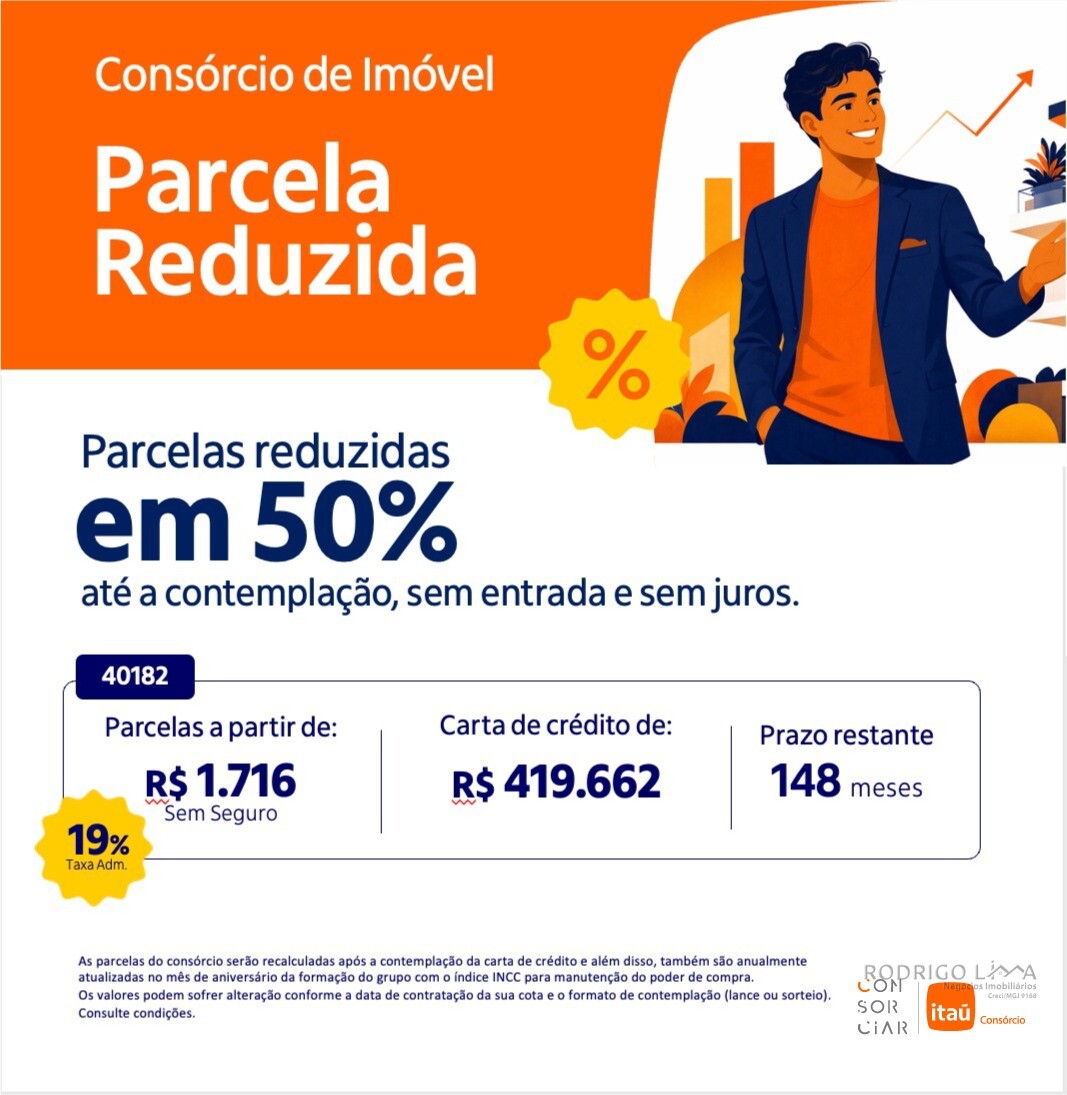 Consórcio de imóvel com parcelas a partir de R$1.716,00