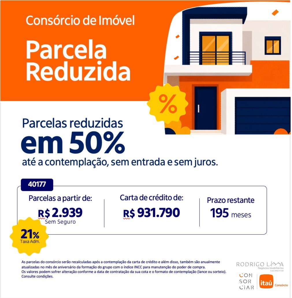 Consórcio de imóvel com parcelas a partir de R$2.939,00
