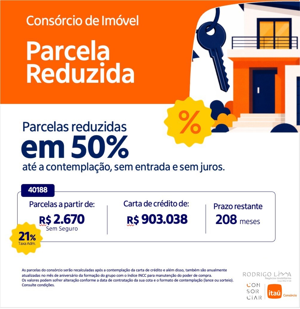 Consórcio de imóvel com parcelas a partir de R$2.670,00