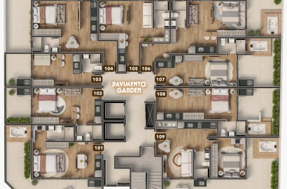 Lindos studios na planta para venda em São Lourenço Mg