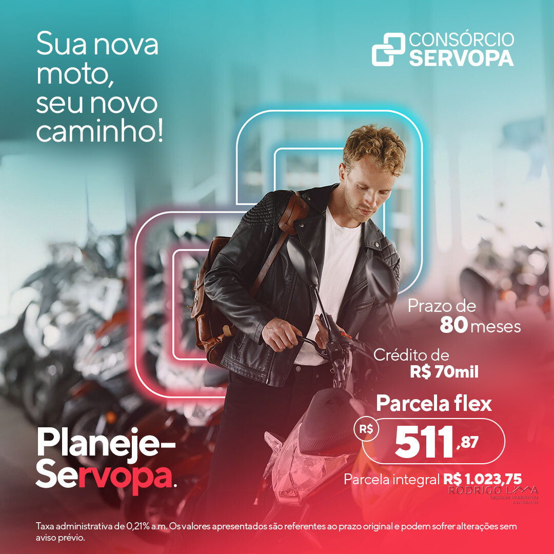 Planeje a compra da sua moto com apenas R$511,00 mensais!!
